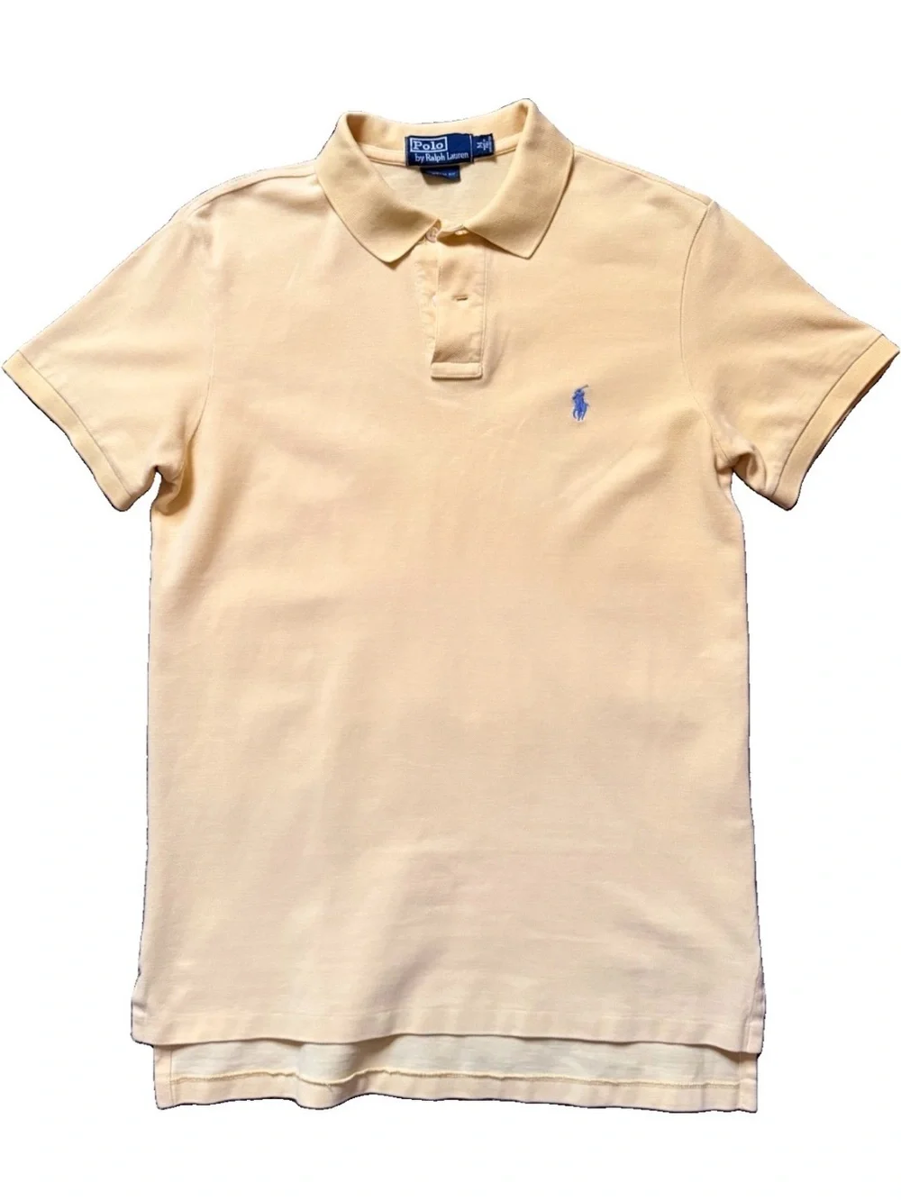 Ralph Lauren Yellow Polo Shirt with Blue Pony